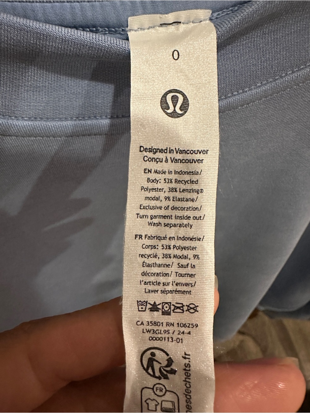 Final price - Lululemon- soft stream oversized cropped sweatshirt size 0 - Picture 7 of 7